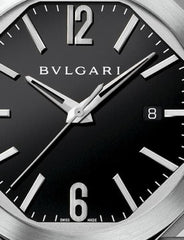 Bvlgari Octo Roma Automatic Men’s Watch – Black Dial & Stainless Steel Bracelet | Swiss Luxury Timepiece - The Arabian Watches