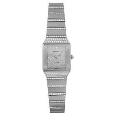 Rado Anatom 18k White Gold Silver Dial Diamonds Quartz Ladies Watch - The Arabian Watches