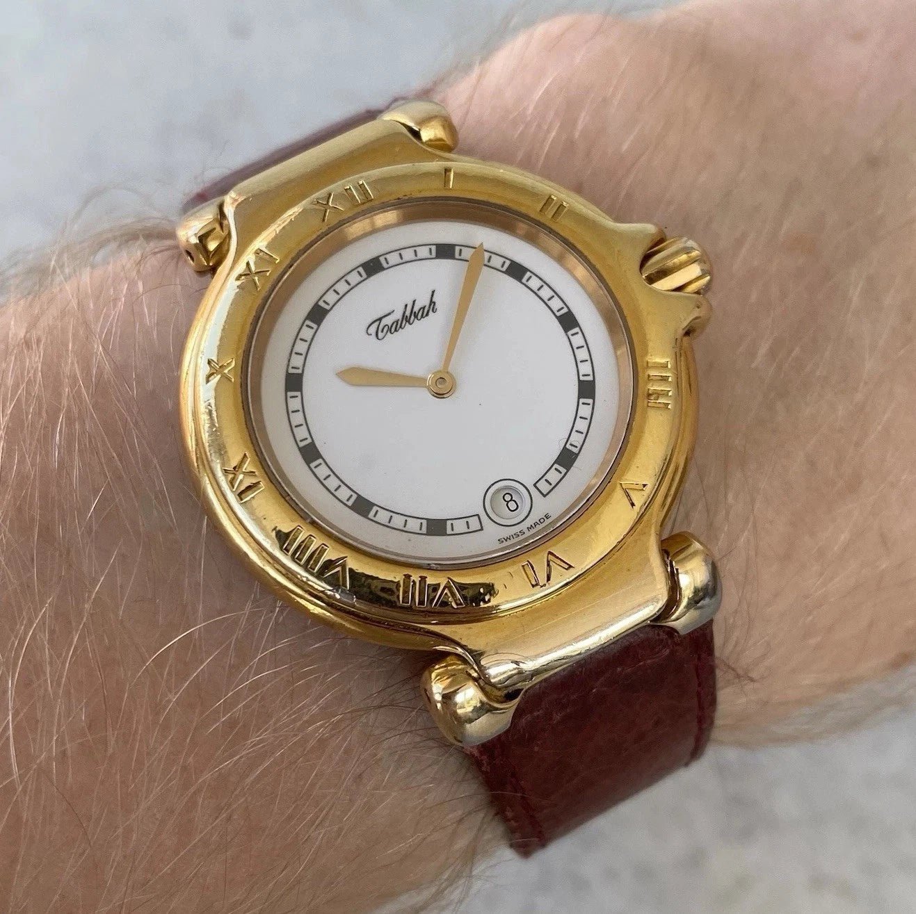 Vintage Tabbah Premiere 925 Silver Gold - Plated Swiss Quartz Watch - The Arabian Watches